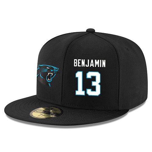 NFL Carolina Panthers #13 Kelvin Benjamin Stitched Snapback Adjustable Player Hat - Black/White